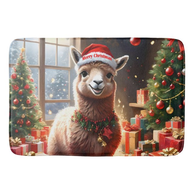 Tapis De Bain "Alpaca les présents : un conte de Noël" (Devant)