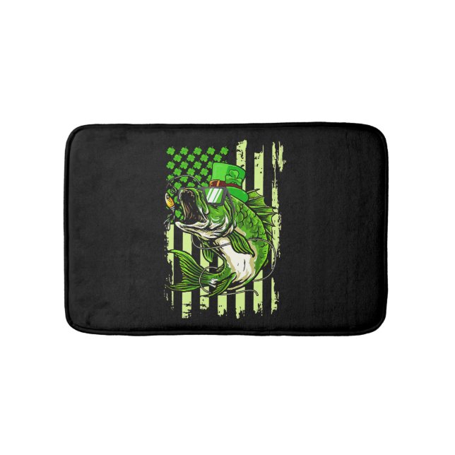 Tapis De Bain American Flag Fishing St Patrick's Day Irlandais L (Devant)