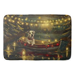 Tapis De Bain American Staffordshire Noël Festival Voyage