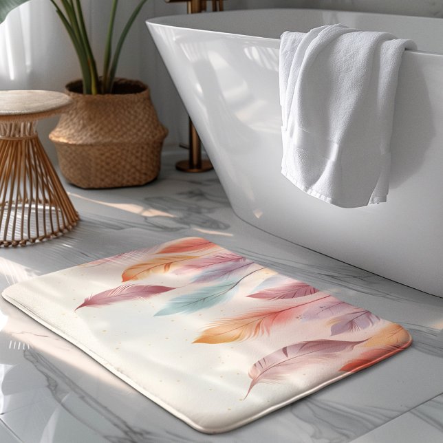 Tapis De Bain Amérindien Arrière - plan de plume tribal indien (Créateur téléchargé)