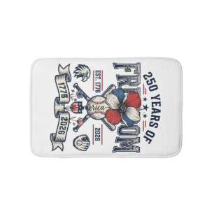 Tapis De Bain Amérique Floral Patriotique Vintage Vector Design_