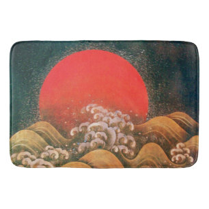 Tapis De Bain AMETERASU, SUN GODDESS Rouge Brown Noir
