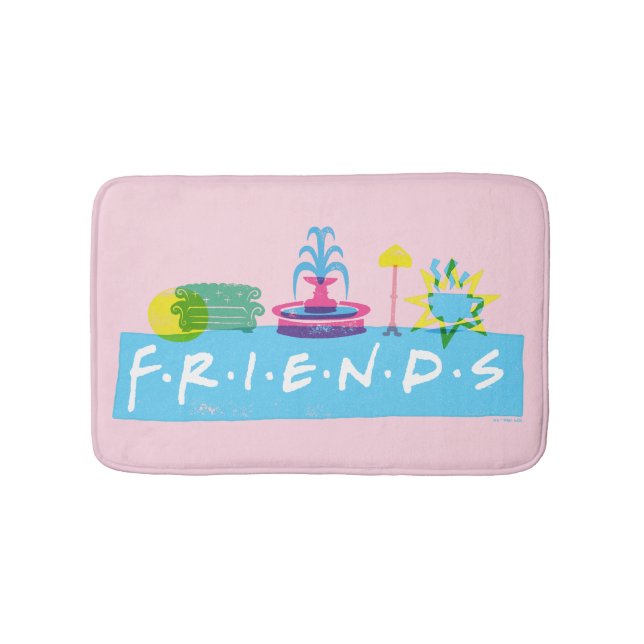 Tapis De Bain AMIS™ | Logo avec icônes (Devant)