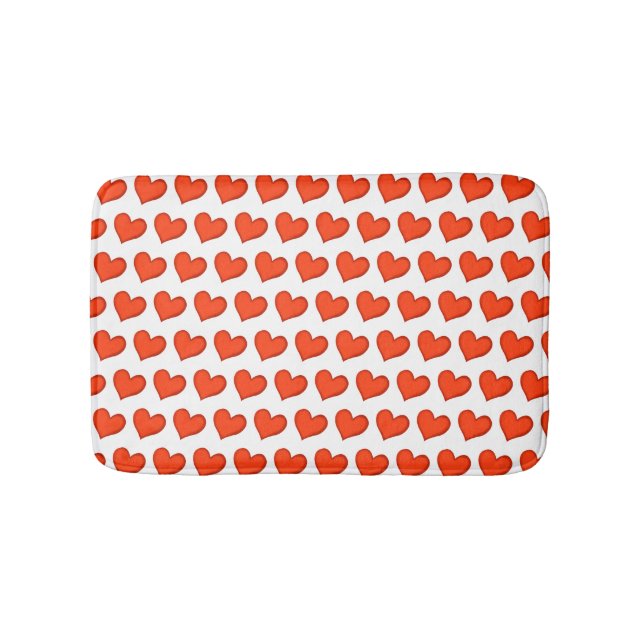 Tapis De Bain Amour Coeurs Bain Mat (Devant)