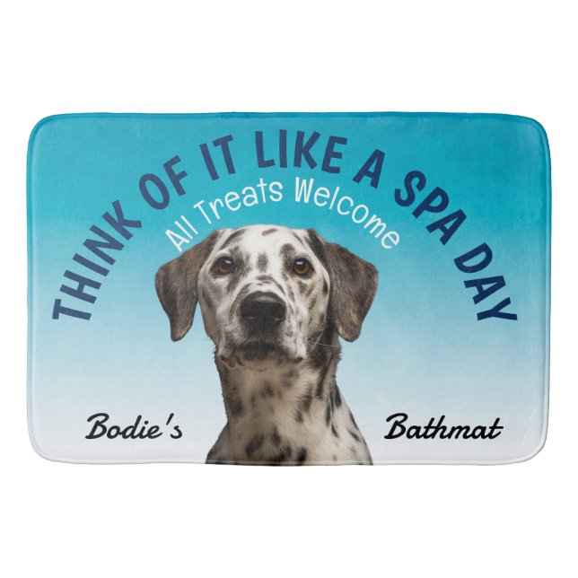 Tapis De Bain Amoureux des chiens personnalisé dalmate (Devant)