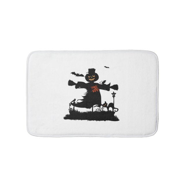 Tapis De Bain Amusant design d'halloween avec épouvantail (Devant)