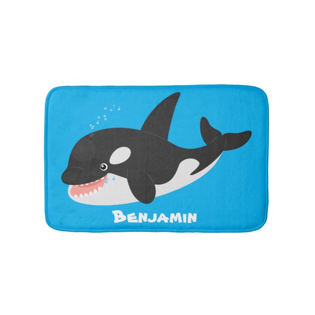 Tapis De Bain Amusante baleine orque mignonne dessin animé (Devant)