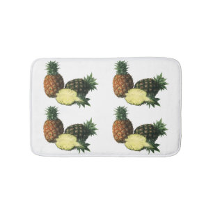 Tapis De Bain Ananas Hawaiien vintage, Fruit de nourriture biolo