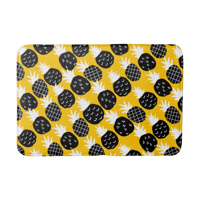 Tapis De Bain Ananas noir (Devant)