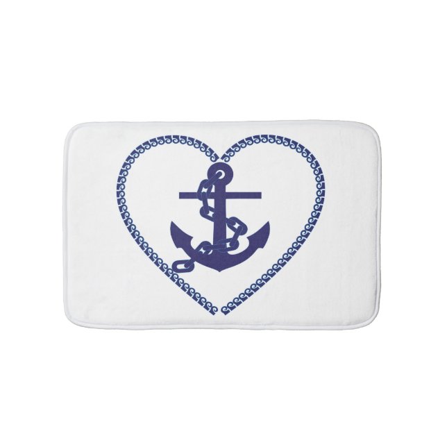 Tapis De Bain Ancre bleue marine (Devant)