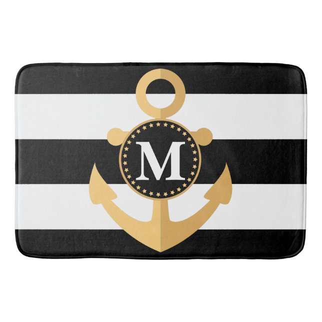 Tapis De Bain Ancre et bandes (Devant)