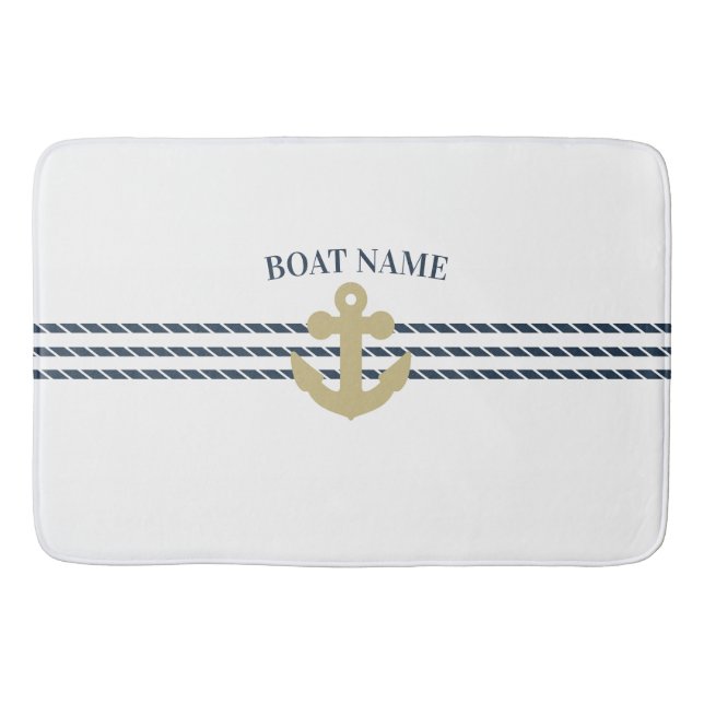 Tapis De Bain Ancre nautique, Corde (Devant)