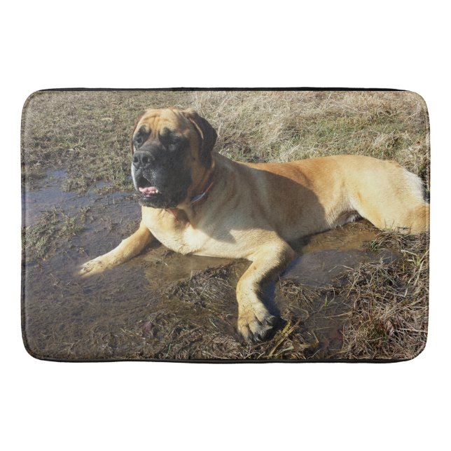 Tapis de bain anglais adorable sale de mastiff (Devant)