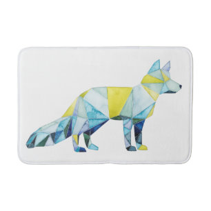 Tapis De Bain Animal de renard géométrique