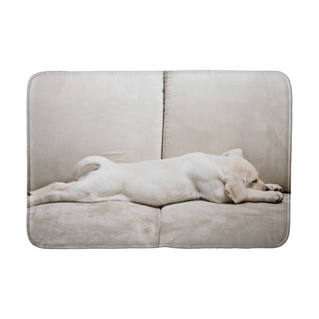Tapis De Bain Animaux de bébés cutest | Chiot du Labrador jaune  (Devant)