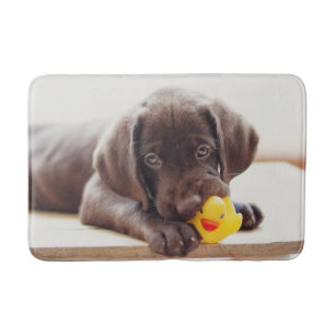 Tapis De Bain Animaux de bébés cutest   Chocolat Labrador Puppy