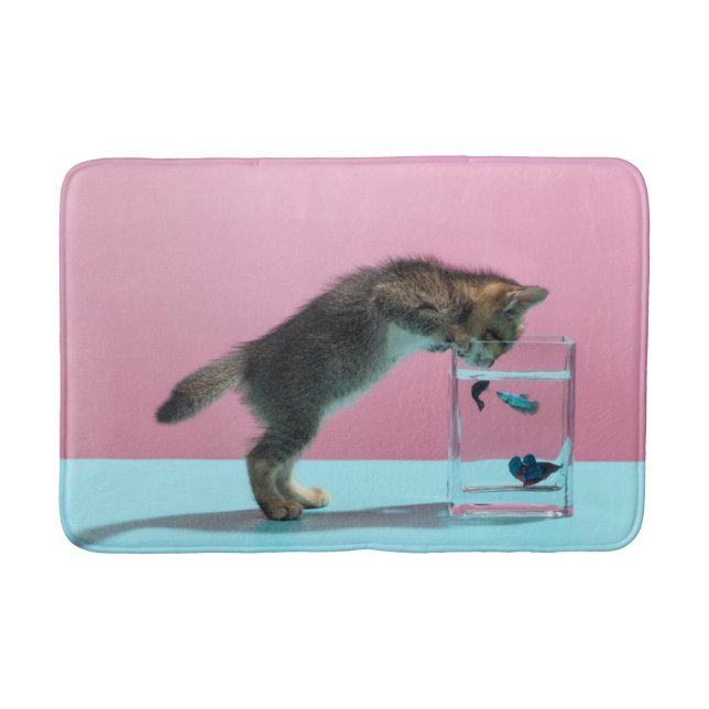 Tapis De Bain Animaux de bébés cutest | Kitten En regardant le b (Devant)