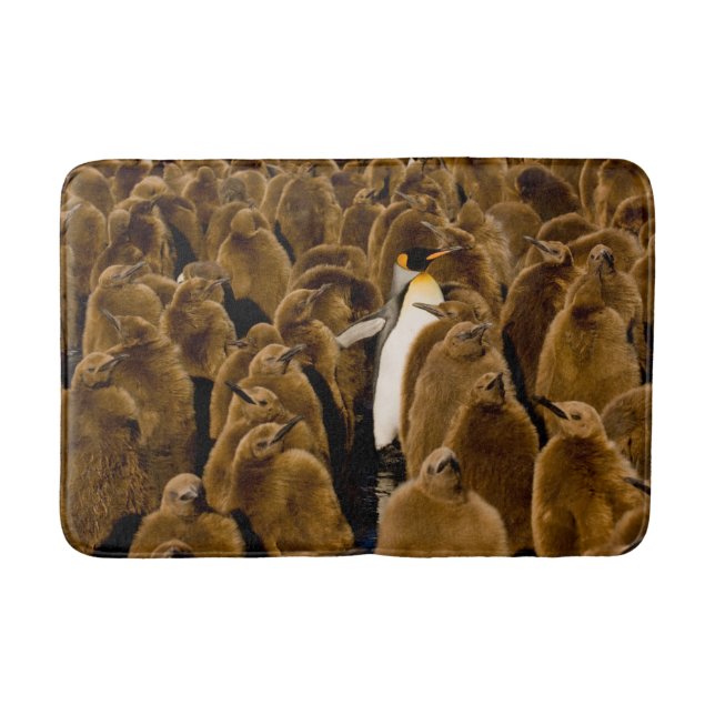 Tapis De Bain Animaux de bébés cutest | Pingouin parmi les jeune (Devant)