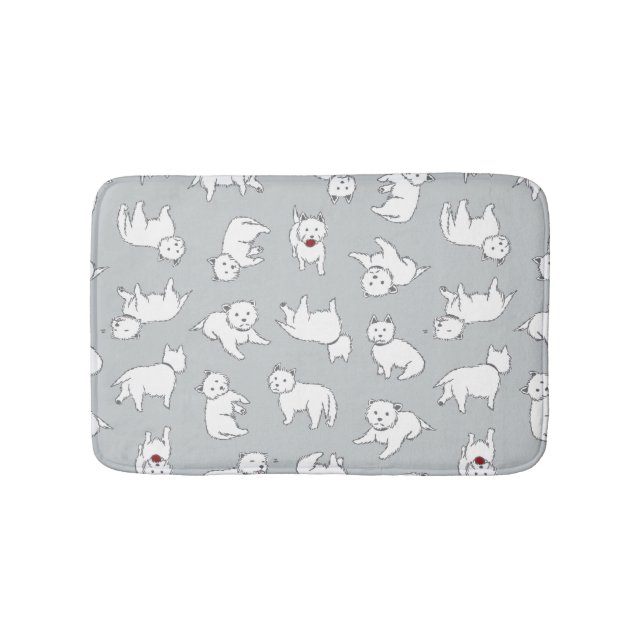 Tapis de bain antidérapant espiègle de Westies (Devant)