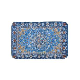 Tapis De Bain Antique Oriental Bleu Turc Tapis Perse