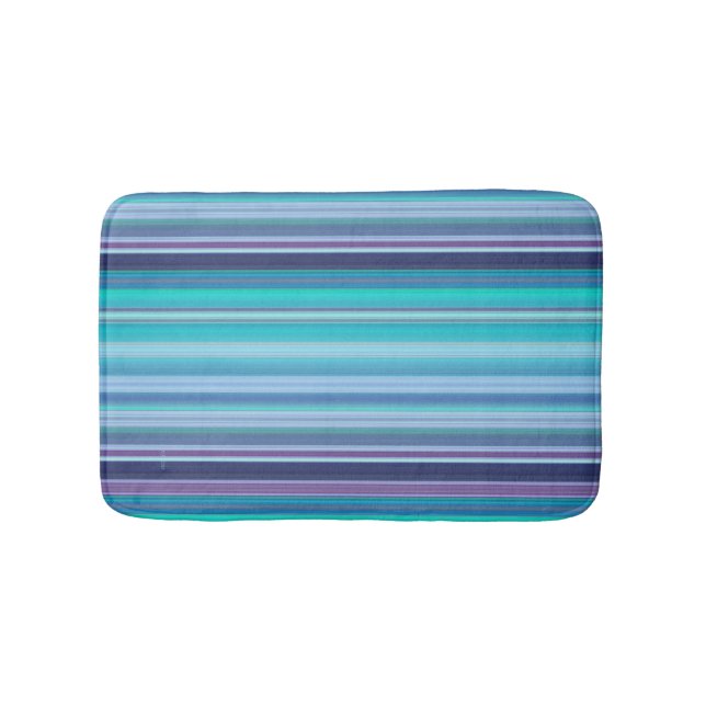 Tapis De Bain Aqua, Lavande et Bleu (Devant)