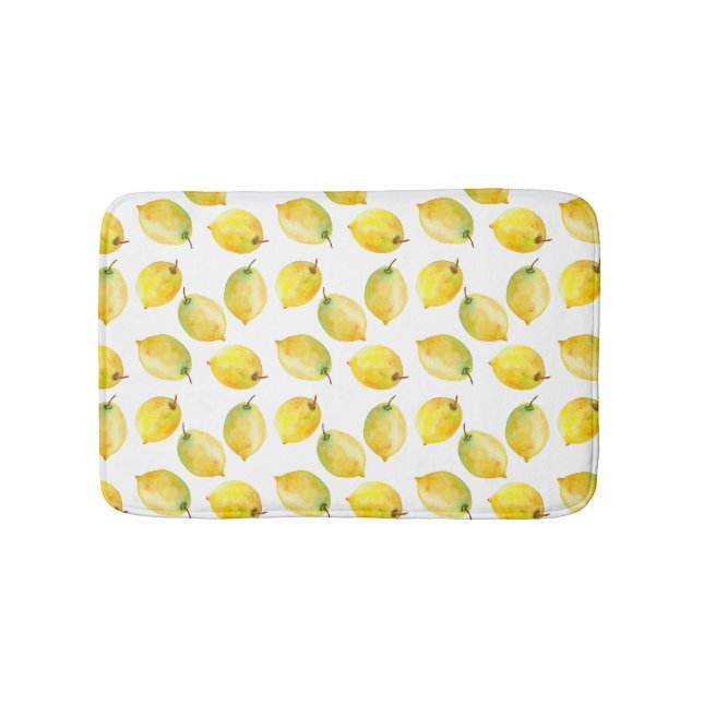 Tapis De Bain Aquarelle de citrons (Devant)