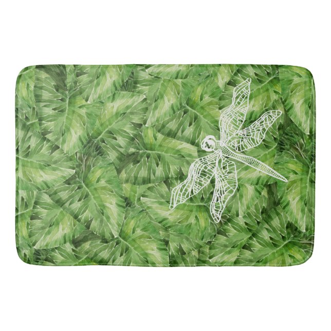 Tapis De Bain aquarelle de nénuphar (Devant)