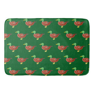 Tapis De Bain aquarelle dessin de canard sauvage