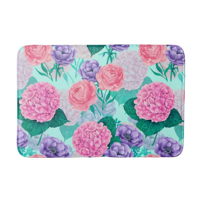 Tapis De Bain Aquarelle du jardin de printemps 2 (Devant)