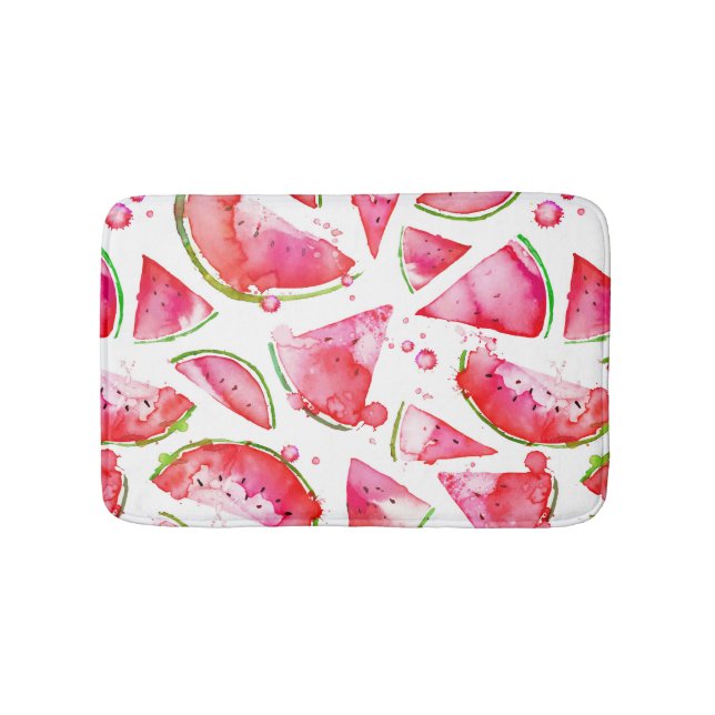 Tapis De Bain Aquarelle pastèque 1 (Devant)