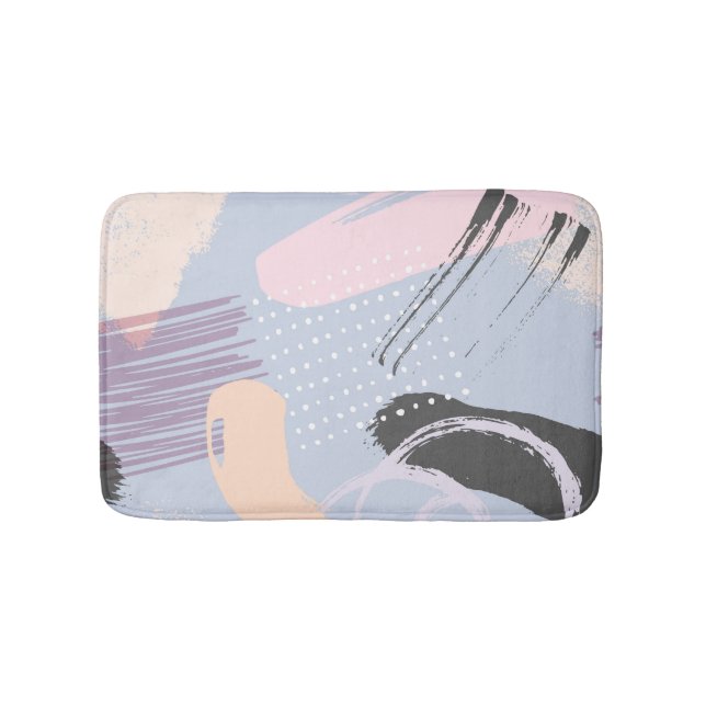 Tapis De Bain Aquarelles modernes colorées (Devant)