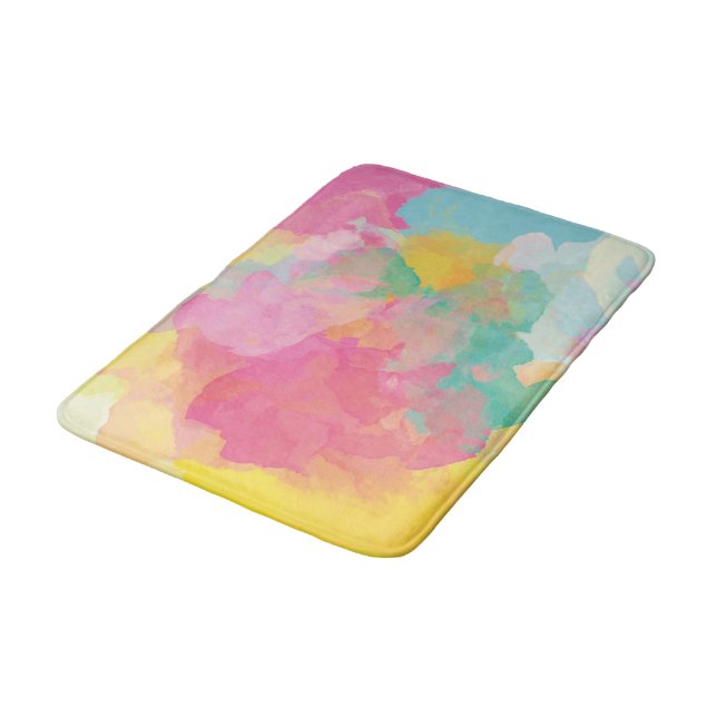 Tapis De Bain Aquarelles Pastel (Angle)