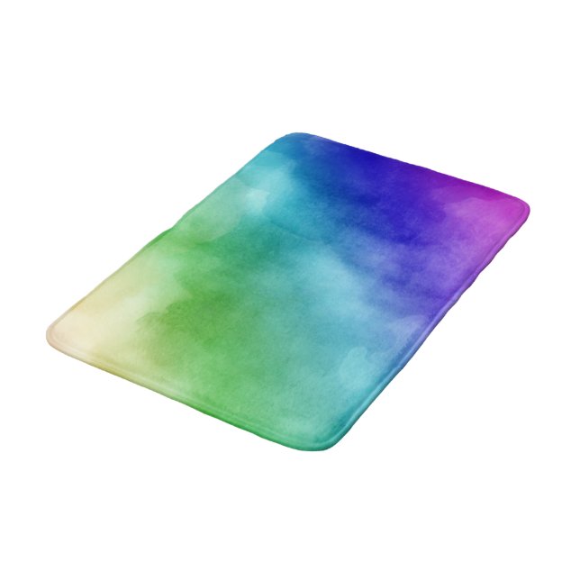 Tapis De Bain Aquarelles Rainbow (Angle)