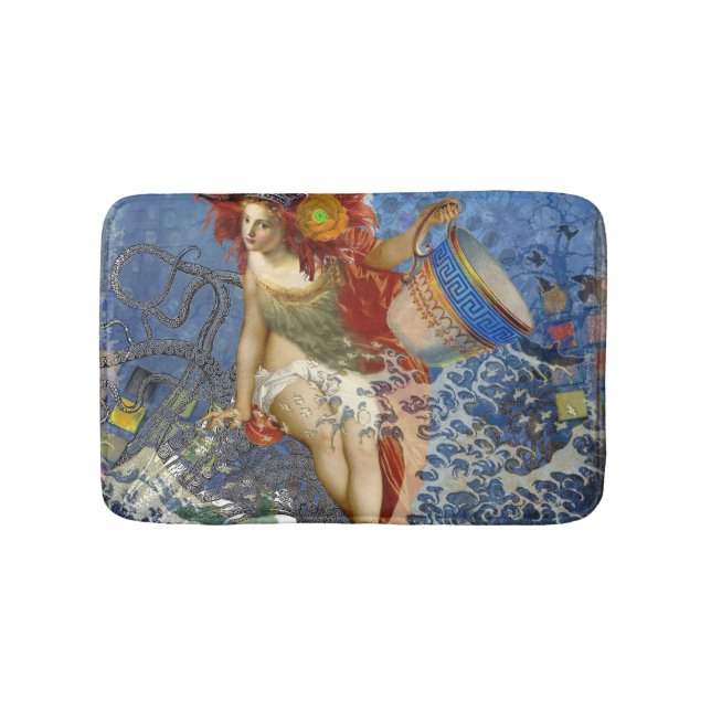 Tapis De Bain Aquarius Mermaid Bleu gothique (Devant)