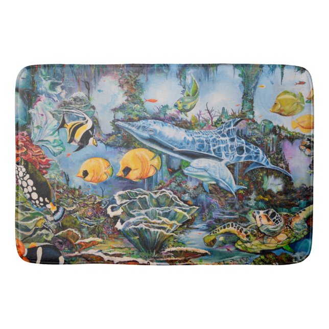 Tapis de bain aquatique de la vie (Devant)