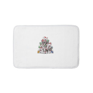 Tapis De Bain Arbre de Noël Bulldogs français French Bule frança