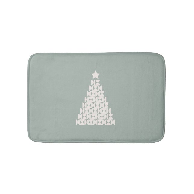 Tapis De Bain Arbre de Noël vert Sage (Devant)