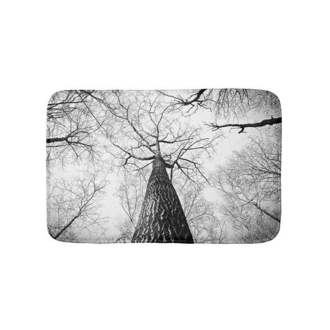 Tapis De Bain Arbre en noir et blanc (Devant)