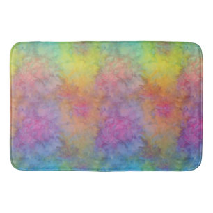 Tapis De Bain [Arc-en-ciel Frost] multicolore teignez en nouant
