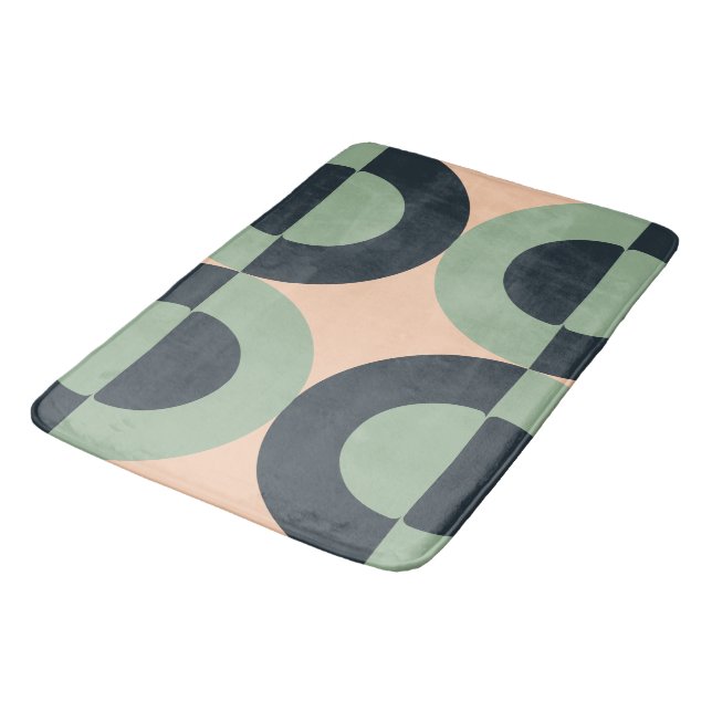 Tapis De Bain Ardoise de citronnelle moderne du milieu du siècle (Angle)