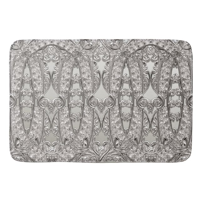 Tapis De Bain Argent Ornat de bain moderne (Devant)