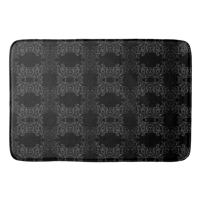 Tapis De Bain Argent tourbillonne Arabesque (Devant)