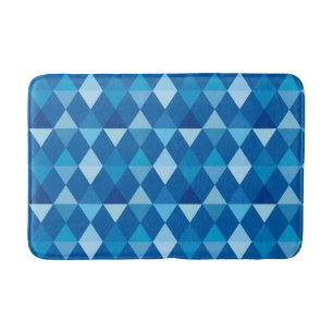 Tapis De Bain Arlequin / motif diamant - Denim Blues