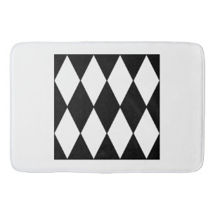 Tapis De Bain arlequin noir et blanc