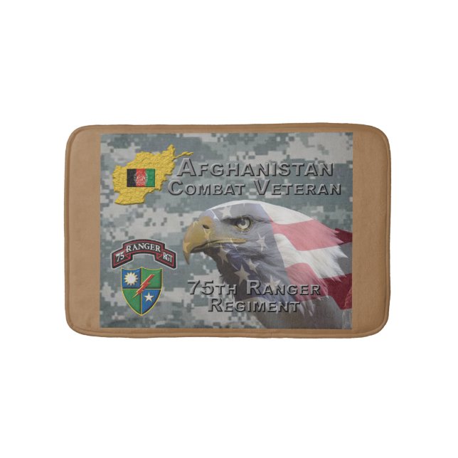 Tapis De Bain Armée afghane de combat 75e régiment de Rangers (Devant)