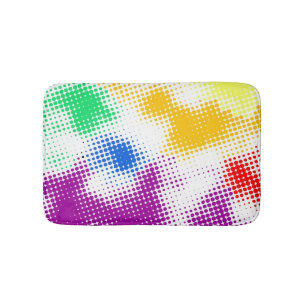 Tapis De Bain Arrière - plan coloré tramé aléatoire