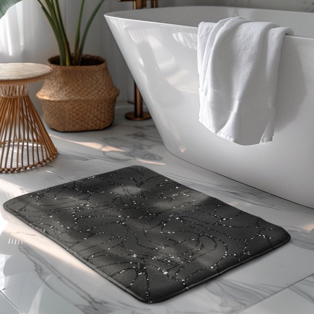Tapis De Bain Arrière - plan de monocristolite noir (Créateur téléchargé)