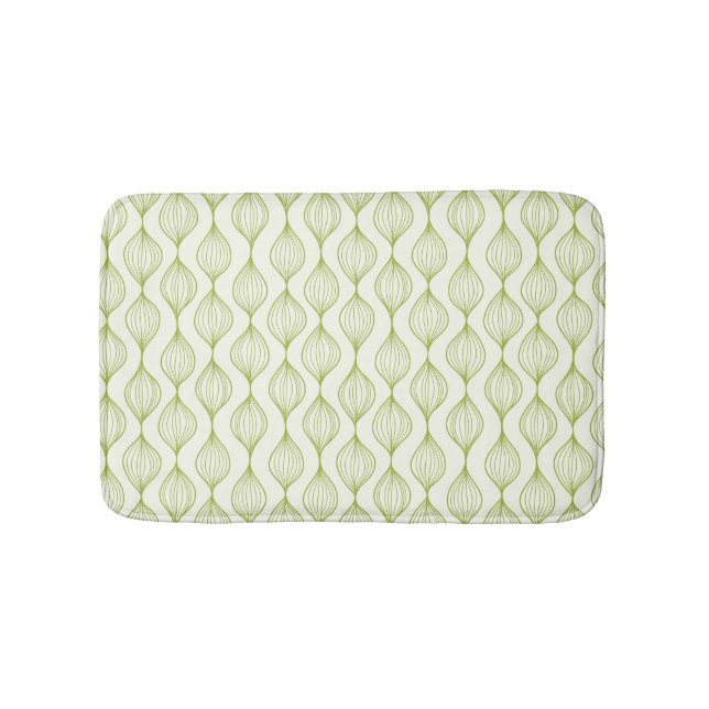 Tapis De Bain arrière - plan de motif vertical vert (Devant)