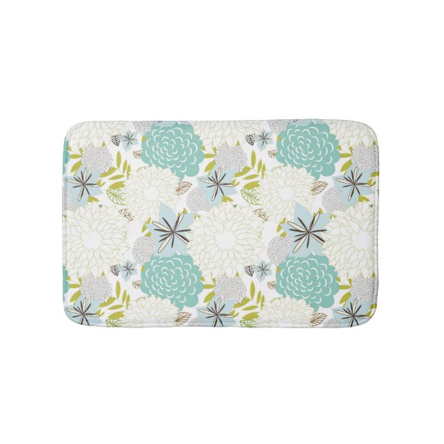 Tapis De Bain arrière - plan floral (Devant)