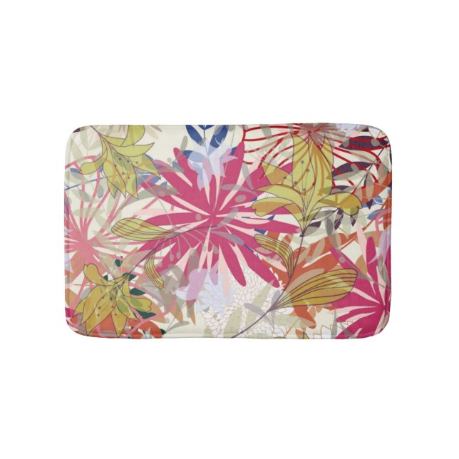 Tapis De Bain Arrière - plan floral 6 (Devant)